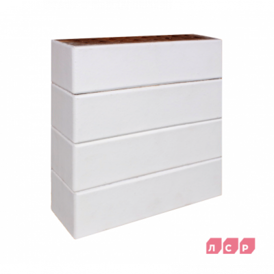 Клинкер фасадный белый «Вернамо», поверхность гладкая